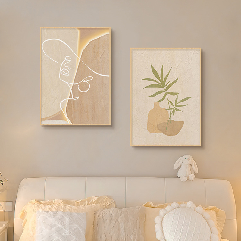 Wooden Cream Style Abstract Li - Korean Lifestyle Aesthetic recension och pris